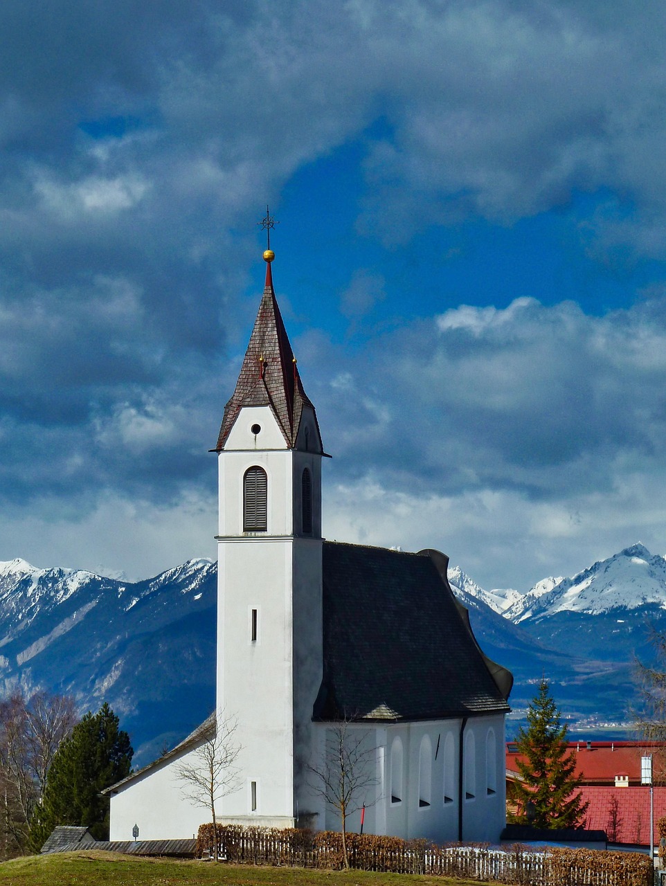 church, traditional, spire, christian, religion, worship, slovenia